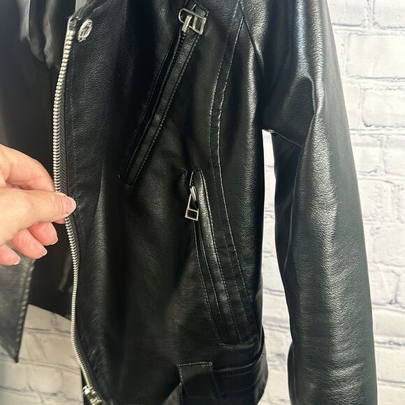 🖤 Lioness Black Faux Leather Moto Jacket XS - Picture 4 of 5